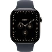 Apple Watch Series 12 GPS + Cellular, 46mm Natural Titanium Case with Navy Blue Sport Band - S/M - Pre-order
