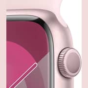 Apple Watch Series 9 GPS 45mm Pink Aluminum Case with Light Pink Sport Band M/L