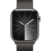 Apple Watch Series 9 GPS + Cellular 41mm Graphite Stainless Steel Case with Graphite Milanese Loop – Middle East Version