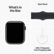 Apple Watch Series 9 GPS + Cellular 45mm Midnight Aluminum Case with Midnight Sport Band S/M – Middle East Version
