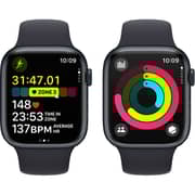 Apple Watch Series 9 GPS + Cellular 45mm Midnight Aluminum Case with Midnight Sport Band S/M – Middle East Version
