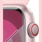 Apple Watch Series 9 GPS + Cellular 45mm Pink Aluminum Case with Light Pink Sport Loop