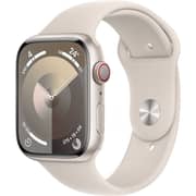 Apple Watch Series 9 GPS + Cellular 45mm Starlight Aluminum Case with Starlight Sport Band M/L – Middle East Version