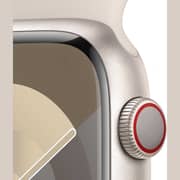 Apple Watch Series 9 GPS + Cellular 45mm Starlight Aluminum Case with Starlight Sport Band M/L – Middle East Version