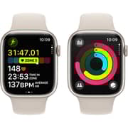 Apple Watch Series 9 GPS + Cellular 45mm Starlight Aluminum Case with Starlight Sport Band M/L – Middle East Version