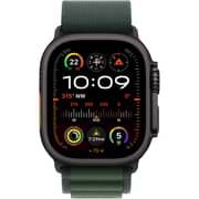 Apple Watch Ultra 2 GPS + Cellular 49mm Black Titanium Case with Dark Green Alpine Loop - M