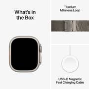 Apple Watch Ultra 2 GPS + Cellular 49mm Natural Titanium Case with Natural Milanese Loop - L