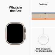 Apple Watch Ultra 2 GPS + Cellular 49mm Titanium Case with Beige Orange Trail Loop S/M – Middle East Version