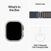 Apple Watch Ultra 2 GPS + Cellular 49mm Titanium Case with Blue Alpine Loop L – Middle East Version