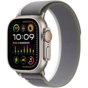 Apple Watch Ultra 2 GPS + Cellular 49mm Titanium Case with Green Gray Trail Loop M/L