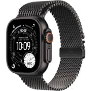 Apple Watch Ultra 3 GPS + Cellular, 49mm Black Titanium Case with Black Titanium Milanese Loop - Small