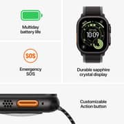 Apple Watch Ultra 3 GPS + Cellular, 49mm Natural Titanium Case with Light Blue Alpine Loop - Medium