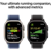 Apple Watch Ultra 3 GPS + Cellular, 49mm Natural Titanium Case with Light Blue Alpine Loop - Medium