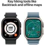 Apple Watch Ultra 3 GPS + Cellular, 49mm Natural Titanium Case with Light Blue Alpine Loop - Medium