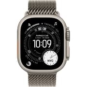 Apple Watch Ultra 3 GPS + Cellular, 49mm Natural Titanium Case with Natural Titanium Milanese Loop - Medium
