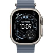 Apple Watch Ultra 3 GPS + Cellular, 49mm Natural Titanium Case with Anchor Blue Ocean Band