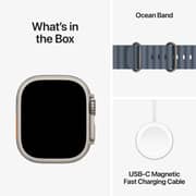 Apple Watch Ultra 3 GPS + Cellular, 49mm Natural Titanium Case with Anchor Blue Ocean Band
