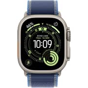 Apple Watch Ultra 3 GPS + Cellular, 49mm Natural Titanium Case with Blue/Bright Blue Trail Loop - S/M