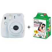 Fujifilm Instax Mini 9 Instant Film Camera Smoky White + 10 Sheets