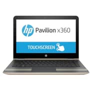 HP Pavilion x360 13-U100NE Convertible Touch Laptop - Core i3 2.4GHz 4GB 500GB+8GB Shared Win10 13.3inch FHD Gold