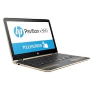 HP Pavilion x360 13-U100NE Convertible Touch Laptop - Core i3 2.4GHz 4GB 500GB+8GB Shared Win10 13.3inch FHD Gold
