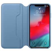Apple Leather Folio Case Cape Cod Blue For iPhone XS Max
