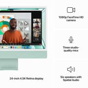 Apple iMac 24-inch (2023) - M3 with 8-Core CPU / 8GB RAM / 256GB SSD / 10-Core GPU / macOS Sonoma / English Keyboard / Green / Middle East Version Pre-order