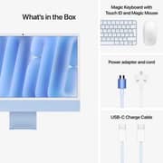 Apple iMac 24-inch (2024) - M4 with 10-Core CPU / 16GB RAM / 256GB SSD / 10-core GPU / macOS Sequoia / English & Arabic Keyboard / Blue / Middle East Version
