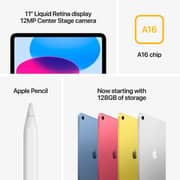 11-inch iPad A16 (2025) Wi-Fi + Cellular 256GB - Silver Middle East Version with FaceTime