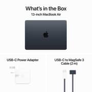 Apple MacBook Air 13-inch (2024) - M3 with 8-core CPU / 24GB RAM / 512GB SSD / 10-core GPU / macOS Sonoma / English Keyboard / Midnight / Middle East Version
