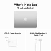 Apple MacBook Air 13-inch (2024) - M3 with 8-core CPU / 24GB RAM / 512GB SSD / 10-core GPU / macOS Sonoma / English Keyboard / Silver / Middle East Version
