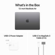Apple MacBook Air 13-inch (2024) - M3 with 8-core CPU / 24GB RAM / 512GB SSD / 10-core GPU / macOS Sonoma / English Keyboard / Space Grey / Middle East Version