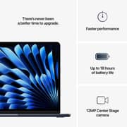 Apple MacBook Air M4 13-inch (2025) - 10-core CPU / 16GB RAM / 256GB SSD / 8-core GPU / macOS Sequoia / English & Arabic Keyboard / Midnight / Middle East Version