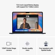 Apple MacBook Air M4 13-inch (2025) - 10-core CPU / 16GB RAM / 256GB SSD / 8-core GPU / macOS Sequoia / English & Arabic Keyboard / Midnight / Middle East Version