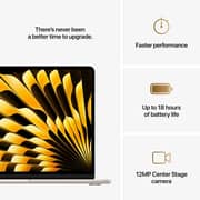 Apple MacBook Air M4 13-inch (2025) - 10-core CPU / 16GB RAM / 256GB SSD / 8-core GPU / macOS Sequoia / English & Arabic Keyboard / Starlight / Middle East Version