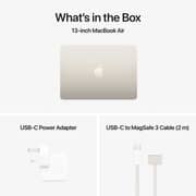 Apple MacBook Air M4 13-inch (2025) - 10-core CPU / 16GB RAM / 256GB SSD / 8-core GPU / macOS Sequoia / English & Arabic Keyboard / Starlight / Middle East Version