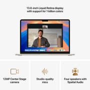 Apple MacBook Air M4 13-inch (2025) - 10-core CPU / 16GB RAM / 256GB SSD / 8-core GPU / macOS Sequoia / English & Arabic Keyboard / Starlight / Middle East Version