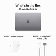 Apple MacBook Air 15-inch (2024) - M3 with 8-core CPU / 8GB RAM / 512GB SSD / 10-core GPU / macOS Sonoma / English & Arabic Keyboard / Space Grey / Middle East Version