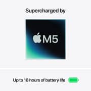Apple MacBook Air M5 15-inch (2026) - 10-core CPU / 24GB RAM / 1TB SSD / 10‑core GPU / macOS Tahoe / English & Arabic Keyboard / Midnight / Middle East Version