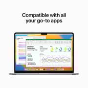 Apple MacBook Air 15-inch (2023) - Apple M2 Chip / 8GB RAM / 256GB SSD / 8-core CPU / 10-core GPU / macOS Ventura / English Keyboard / Space Grey / Middle East Version - [MQKP3ZS/A]