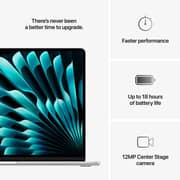 Apple MacBook Air M4 15-inch (2025) - 10-core CPU / 16GB RAM / 512GB SSD / 10-core GPU / macOS Sequoia / English Keyboard / Silver / Middle East Version