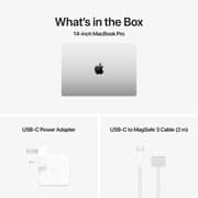 Apple MacBook Pro 14-inch (2024) – M4 Pro with 12-core CPU / 24GB RAM / 512GB SSD / 16-core GPU / macOS Sequoia / English & Arabic Keyboard / Silver / Middle East Version