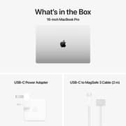 Apple MacBook Pro 16-inch (2024) – M4 Pro with 14-core CPU / 48GB RAM / 512GB SSD / 20-core GPU / macOS Sequoia / English & Arabic Keyboard / Silver / Middle East Version