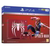 Sony PlayStation 4 Slim Gaming Console 1TB Red Limited Edition Marvel's Spider-Man Game