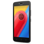 Moto C Plus 4G Dual Sim Smartphone 16GB Starry Black + Flip Cover + OTG