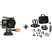 Rollei Actioncam 415 Action Camera Black + Rollei Zubehor Outdoor Kit