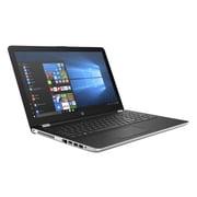 HP 15-BS004NE Laptop - Core i3 2GHz 4GB 1TB 2GB Win10 15.6inch HD Silver English/Arabic Keyboard