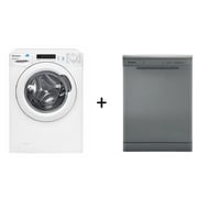 Candy Front Load Washer 8kg CS1282D2119 + CDP1LS39X19 Dishwasher