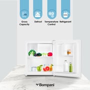 Bompani 64 Liter Single Door Refrigerator - Defrost Fridge Freezer With Smart Sensor & Humidity Control White - BR64