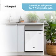 Bompani 64 Liter Single Door Refrigerator - Defrost Fridge Freezer With Smart Sensor & Humidity Control White - BR64